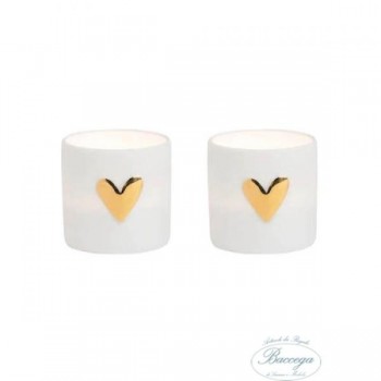 MINIVASETTI SET 2 PORTATEALIGHT 4,5X4,5 CUORE ORO