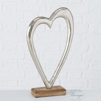 CUORE METALLO COL ARGENTO MASE LEGNO (Cod. 2007606)