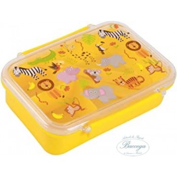 LUNCH BOX CON DIVISORIO , FORCHETTA E CUCCHIAIO