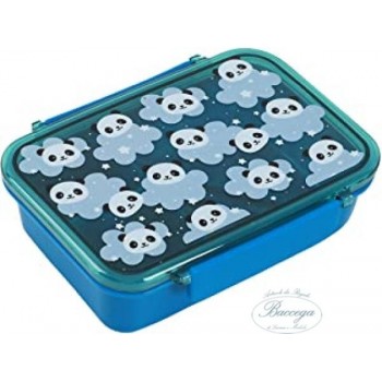 LUNCH BOX CON DIVISORIO , FORCHETTA E CUCCHIAIO