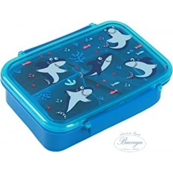 LUNCH BOX CON DIVISORIO , FORCHETTA E CUCCHIAIO