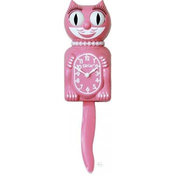 OROLOGIO PARETE MISS KITTY CAT CLOCK ORIGINAL ROSA MIDI (Cod. MKC 8)