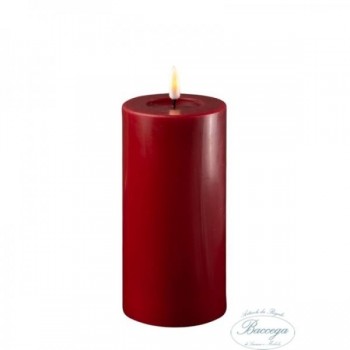 DELUXE CANDELA D 10 CM H 15 CM ROSSO (Cod. RF 0061)