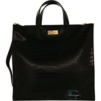 BORSA A MANO CAMOMILLA CROCCO NERA (Cod. 53186)