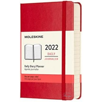 AGENDA GIORN 9X14 MOLESKINE ROSSA