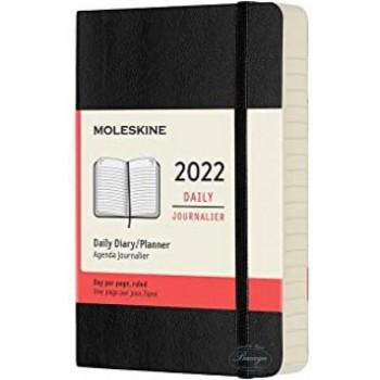 AGENDA GIORN 9X14 MOLESKINE NERA MORBIDA