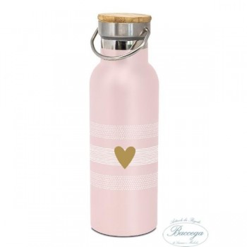 BORRACCIA TERMICA 500ML ROSA CUORE (Cod. 604635)